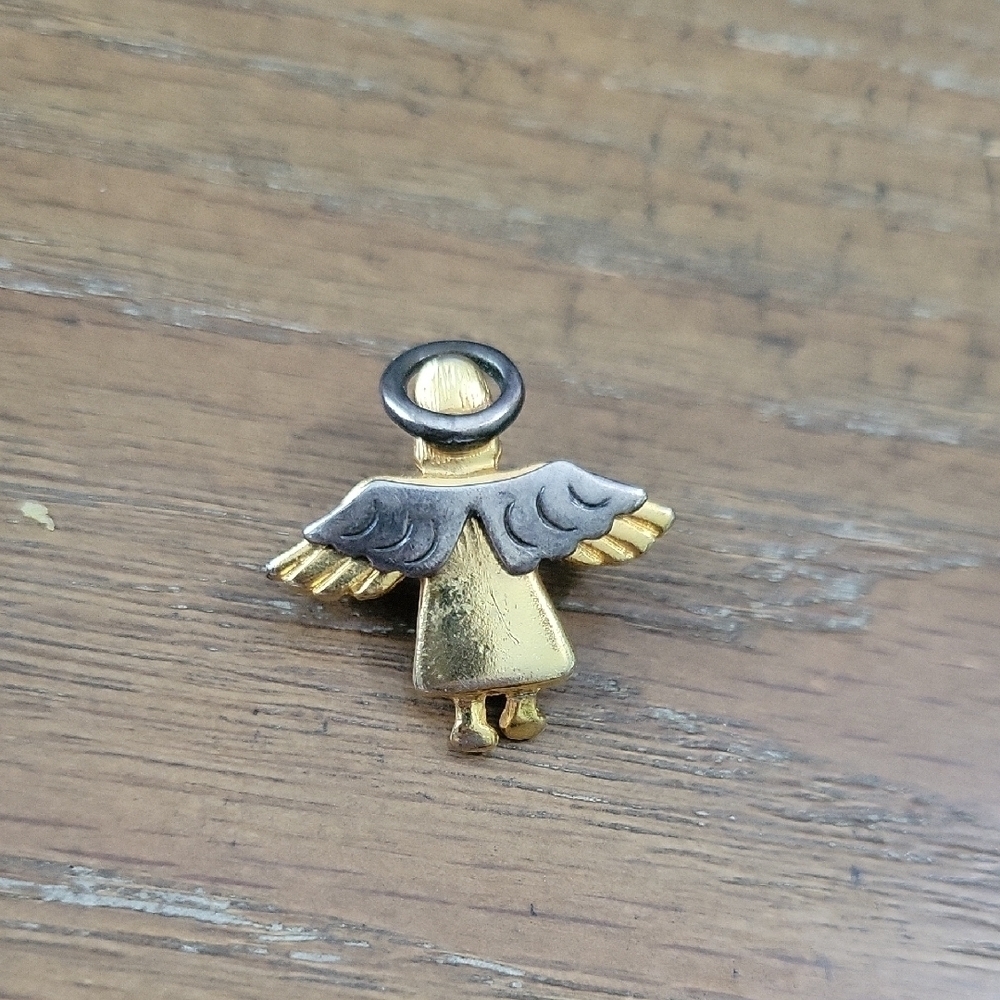 Gold and Silver tone IM 95 Vintage Angel Pin